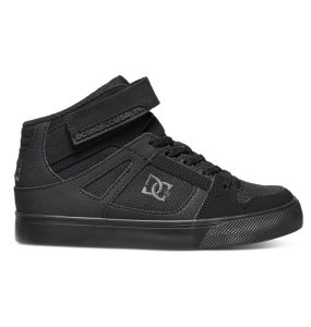 Dětské Šněrovací Boty DC Pure High Elastic Krajkové High Tops Černé Černé Černé | IFPRXQ-105