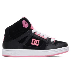 Dětské Šněrovací Boty DC Pure High Tops Černé Růžové | SJTIZO-102