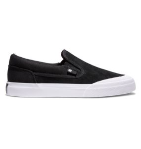 Pánské Skate Boty DC Manual RT Slip On Černé Černé Bílé | EWRSOC-421