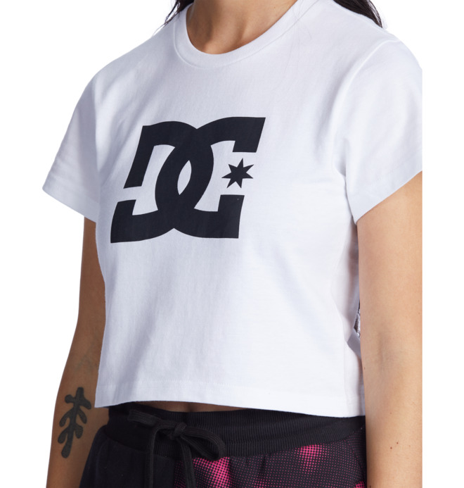 Dámské Tričko DC Star Cropped Bílé | PBWJZH-367