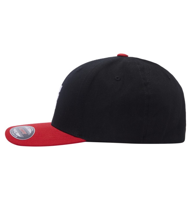 Dětské Klobouky DC Cap Star Flexfit Černé Červené | HKUEIC-509