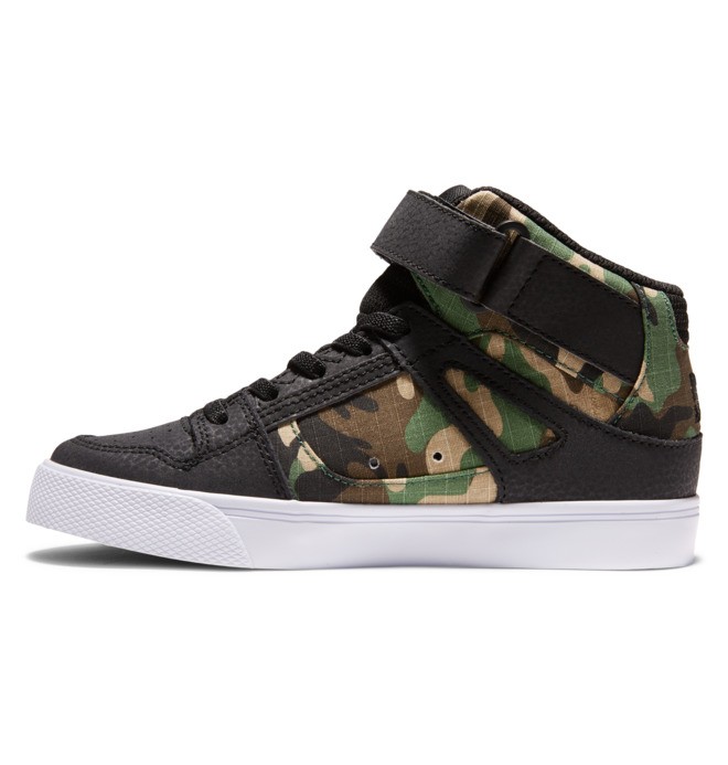 Dětské Šněrovací Boty DC Pure High Elastic Krajkové High Tops Černé Maskáčové | GOQANX-197