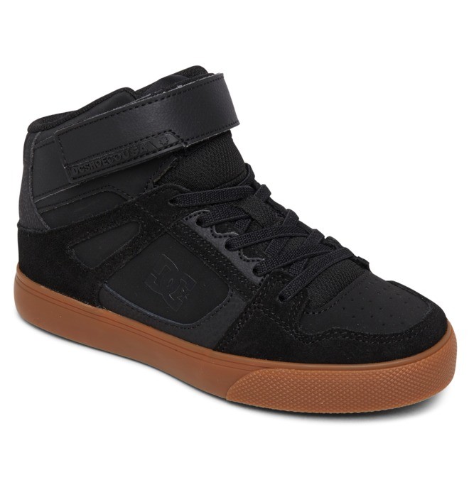 Dětské Šněrovací Boty DC Pure High Elastic Krajkové High Tops Černé | GTDFWO-431