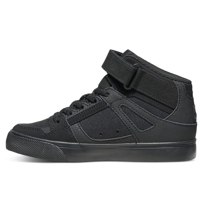 Dětské Šněrovací Boty DC Pure High Elastic Krajkové High Tops Černé Černé Černé | IFPRXQ-105